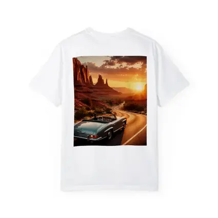 Mercedes Benz Classic Convertible Desert Canyon Sunset