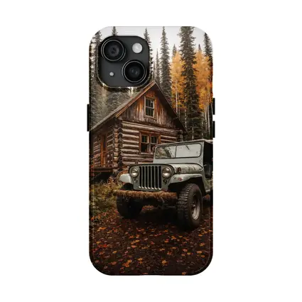Classic Jeep CJ Log Cabin Forest
