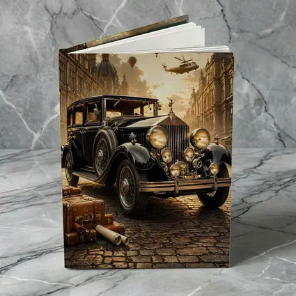 Classic Rolls Royce Vintage Street Steampunk Scene