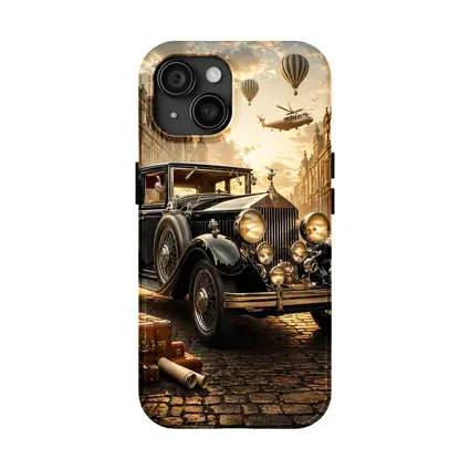 Classic Rolls Royce Vintage Street Steampunk Scene