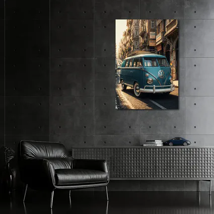 Volkswagen Beetle Bus On City Street