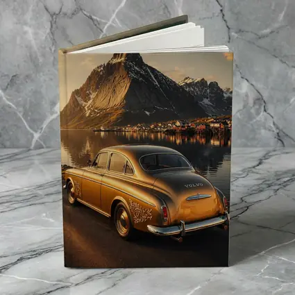 Classic Volvo Gold Car Norway Mountains