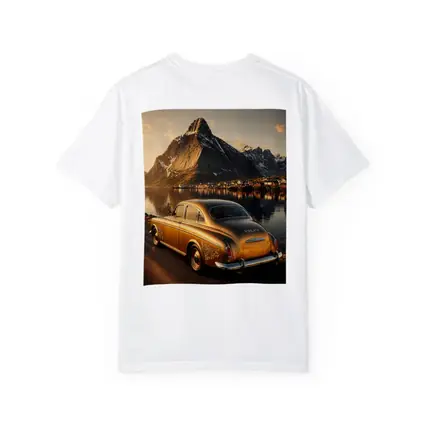 Classic Volvo Gold Car Norway Mountains