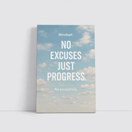 No Excuses Just Progress Sky Quote