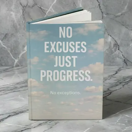 No Excuses Just Progress Sky Quote