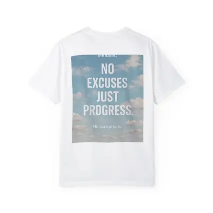 No Excuses Just Progress Sky Quote