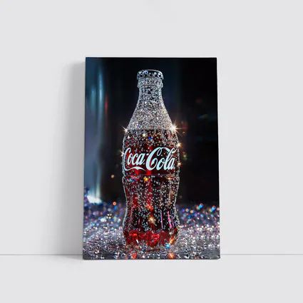 Coca Cola Bottle Diamond Crystal Dark Background