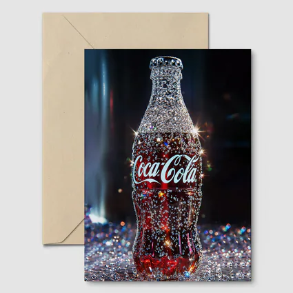 Coca Cola Bottle Diamond Crystal Dark Background