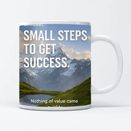 Small Steps To Success Mindset Mountain Quote