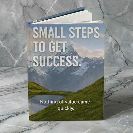 Small Steps To Success Mindset Mountain Quote
