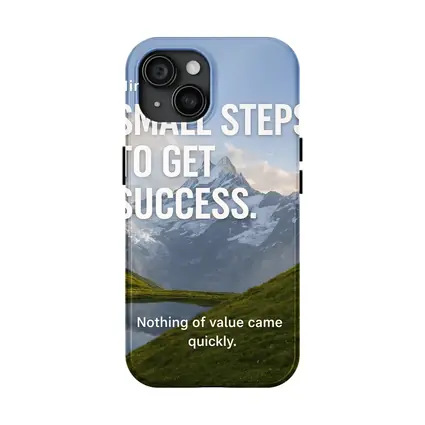 Small Steps To Success Mindset Mountain Quote