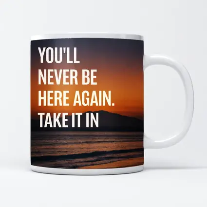 Mindset Quote Sunset Beach Motivational Print