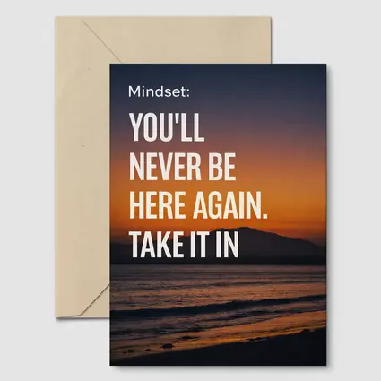 Mindset Quote Sunset Beach Motivational Print