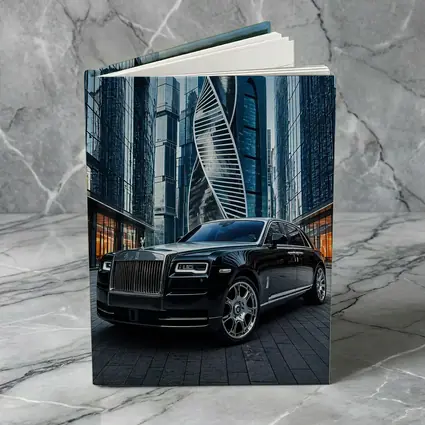 Rolls Royce Ghost Black City Skyscrapers