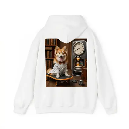 Corgi Dog Scientist On Skateboard Library