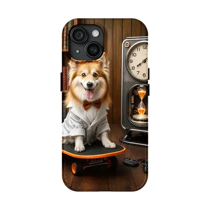Corgi Dog Scientist On Skateboard Library
