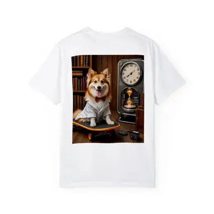 Corgi Dog Scientist On Skateboard Library