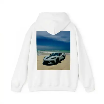 Chevrolet Corvette C8 White Beach Shore