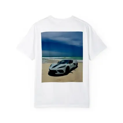 Chevrolet Corvette C8 White Beach Shore