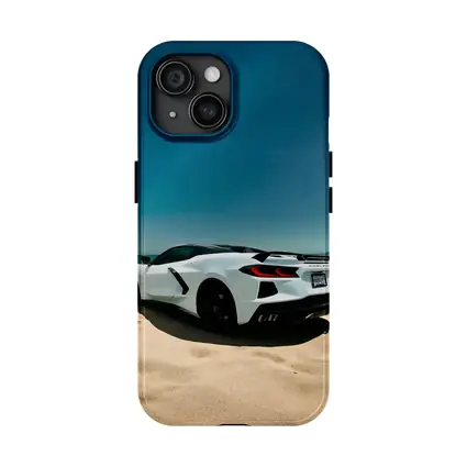 Chevrolet Corvette C8 White Beach Shore