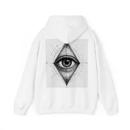 All Seeing Eye Sacred Geometry Black White