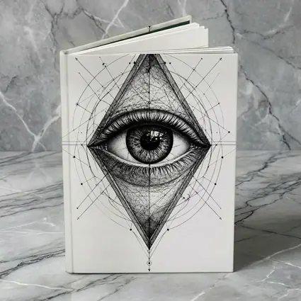 All Seeing Eye Sacred Geometry Black White