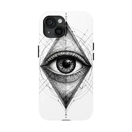 All Seeing Eye Sacred Geometry Black White