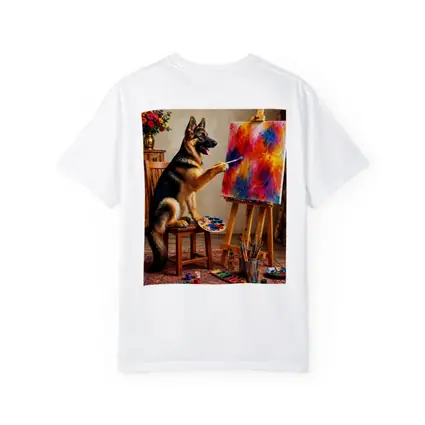 German Shepherd Dog Painting on Canvas