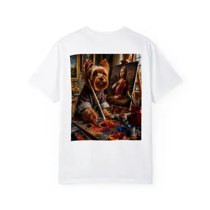 Yorkshire Terrier Artist Painting Mona Lisa