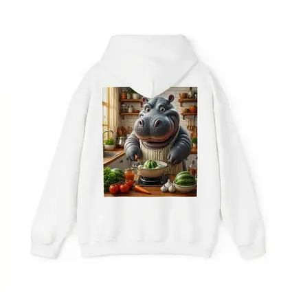 Hippo Chef Cooking in Cozy Kitchen