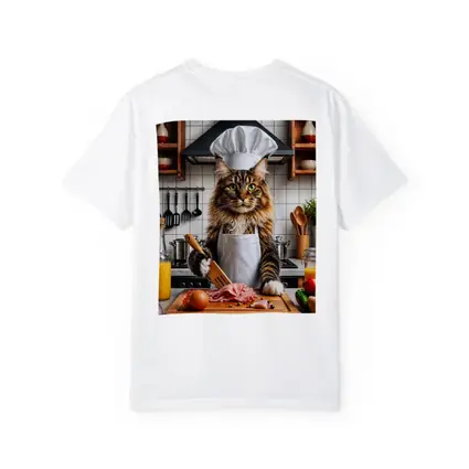 Maine Coon Chef Cat Kitchen Cooking Scene