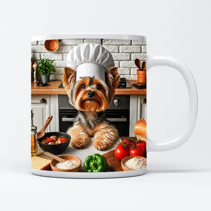 Yorkshire Terrier Chef Hat Kitchen Cooking