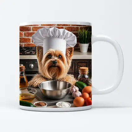 Yorkshire Terrier Chef Hat Kitchen Cooking