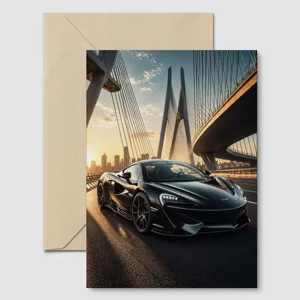 McLaren 570S Black On Sunset Bridge