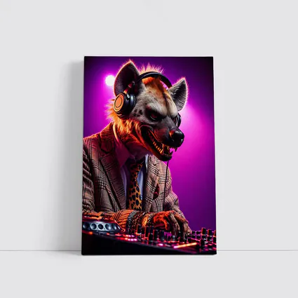 Hyena DJ Headphones Suit Purple Neon
