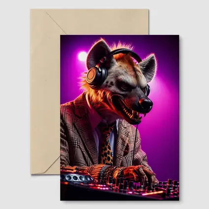 Hyena DJ Headphones Suit Purple Neon