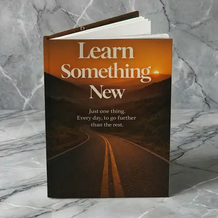Learn Something New Road Sunset Quote