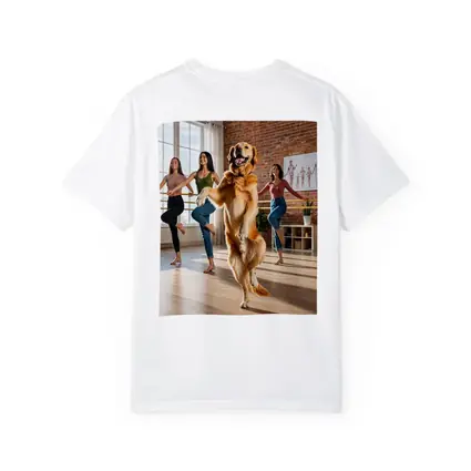 Golden Retriever Dancing With Women Dance Studio