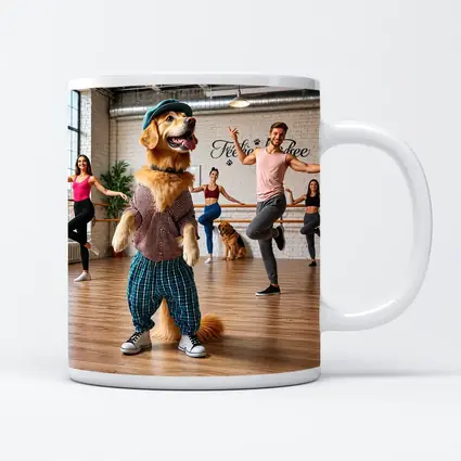 Golden Retriever Dancing in Dance Studio