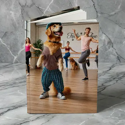Golden Retriever Dancing in Dance Studio