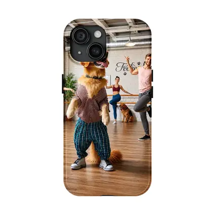 Golden Retriever Dancing in Dance Studio