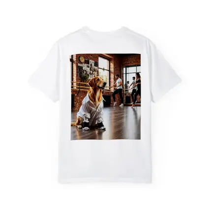 Golden Retriever Dog in Dance Studio