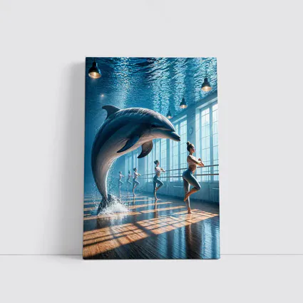 Dolphin Leaping In Ballet Dance Studio