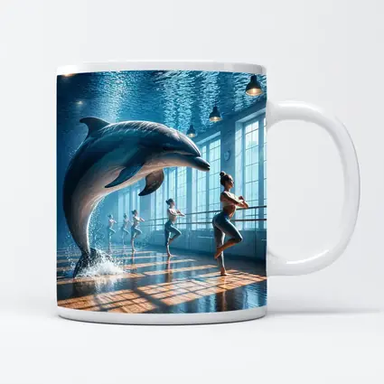 Dolphin Leaping In Ballet Dance Studio