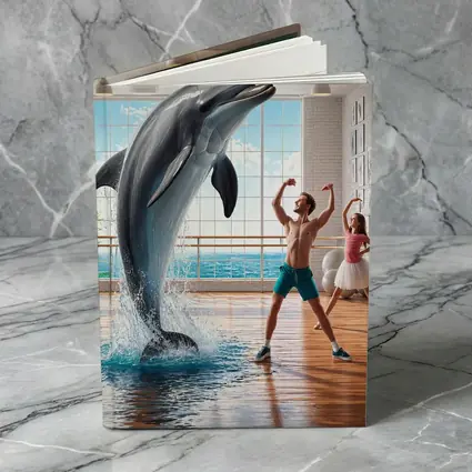 Dolphin Dancing With People In Studio