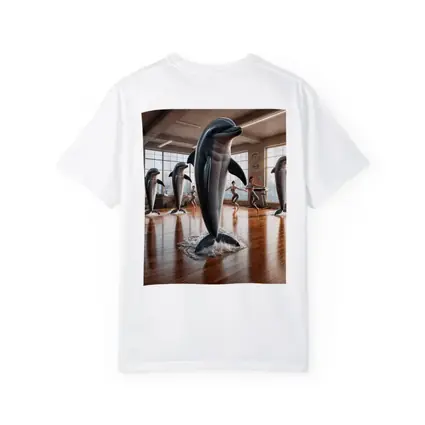 Dolphins Leaping Inside Urban Fitness Studio