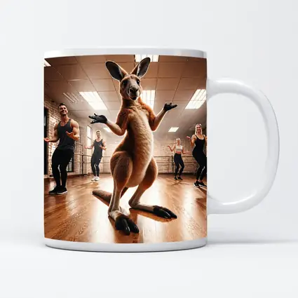 Kangaroo Dancing With People In Studio