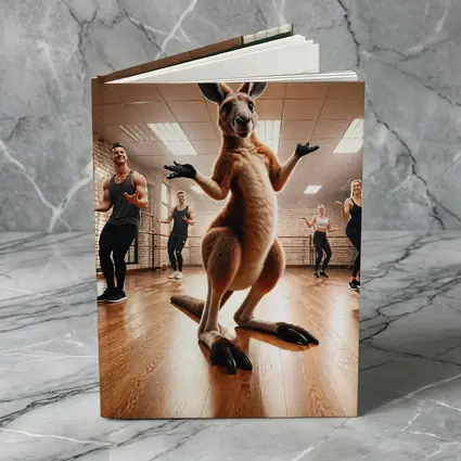 Kangaroo Dancing With People In Studio