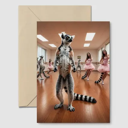Ring Tailed Lemur Dancing Ballet Studio