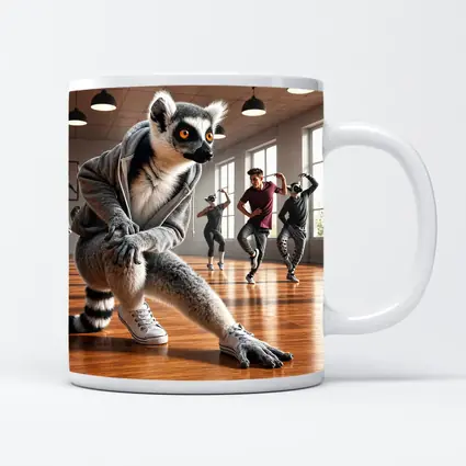 Ring Tailed Lemur Dancing in Dance Studio
